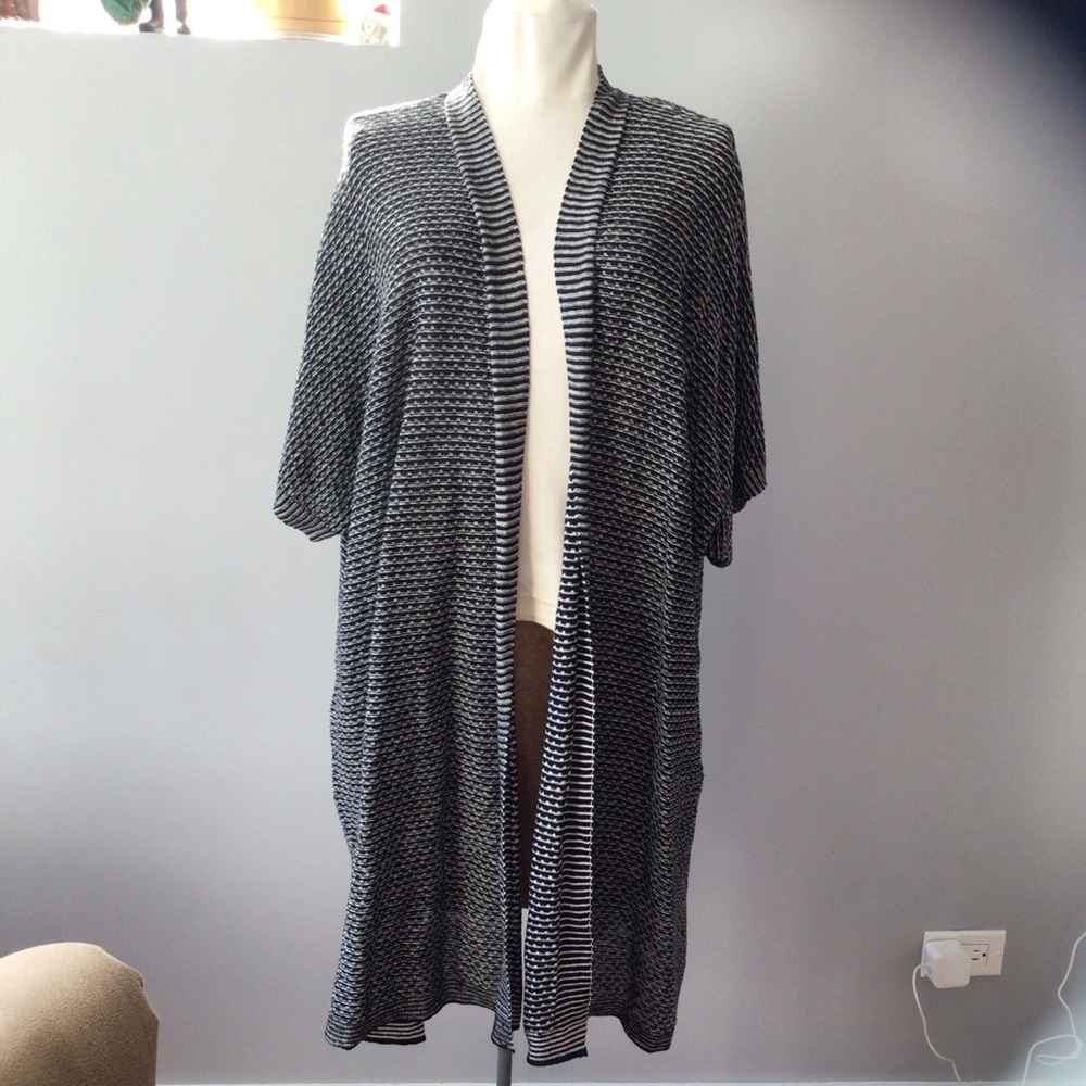 New Eileen Fisher Short-Sleeve Organic Linen Kimono Cardigan sz 3X
